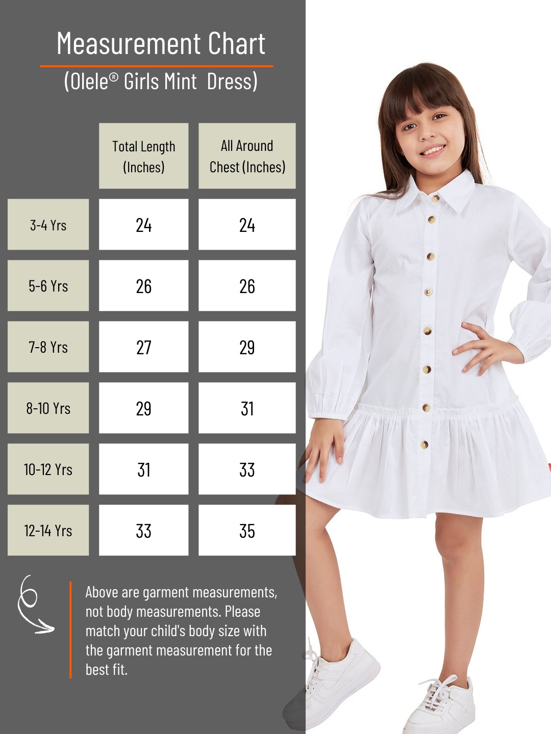 Olele® Girls Mint Cotton Dress - White