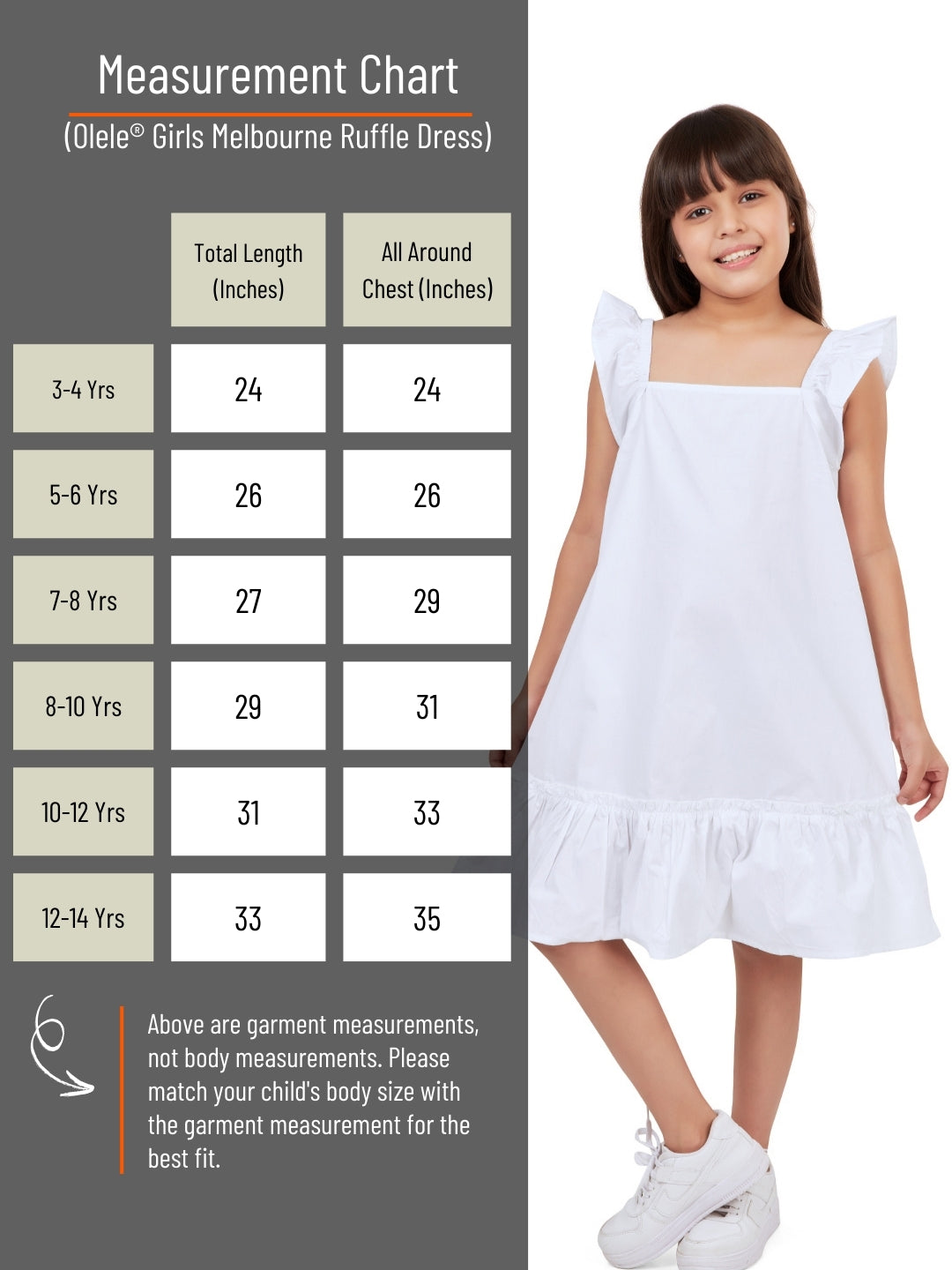 Olele® Girls Melbourne Sleeveless Ruffle Dress - Bright White