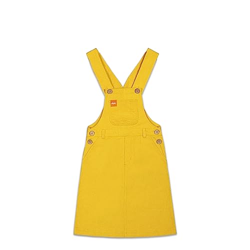 Olele® Girls Dungaree Dress - Butter Yellow Corduroy