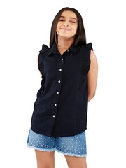 Olele® Ruffle Shirt Cotton Linen