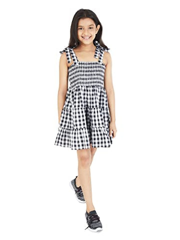Olele® CINDY DRESS - BLACK AND WHITE CHECK