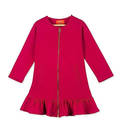 Olele® Girls Fleece Pink Jacket with Front Zipper
