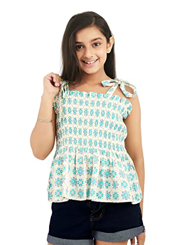 Olele® Cindy Smocked Top in Printed Cotton